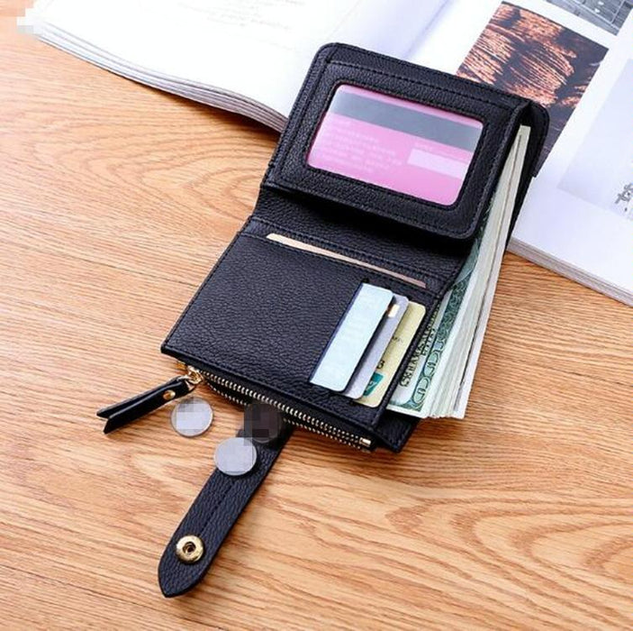 Women Two-Folding Wallet Multi-Function Clutch Bag Small Wallet