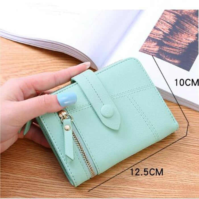 Women Two-Folding Wallet Multi-Function Clutch Bag Small Wallet