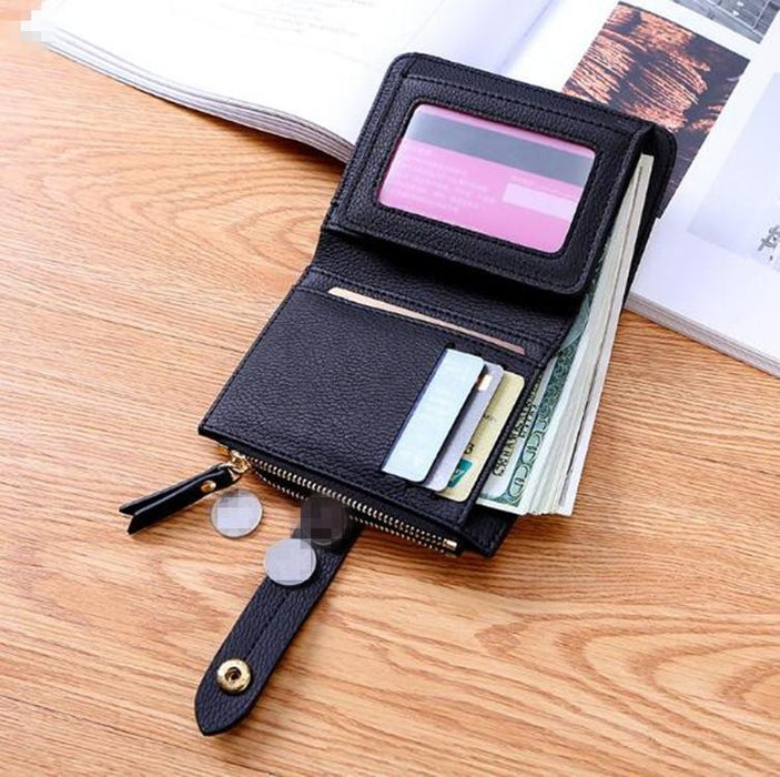 Women Two-Folding Wallet Multi-Function Clutch Bag Small Wallet