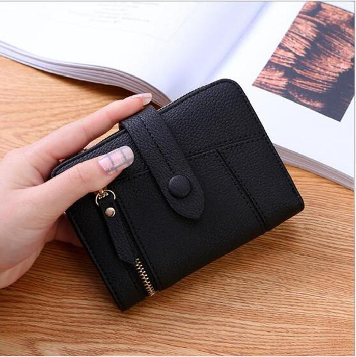 Women Two-Folding Wallet Multi-Function Clutch Bag Small Wallet