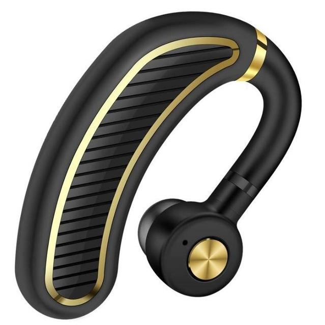 Business Bluetooth 5.0 Wireless Earphones With Mic 24 Hours Work Time For Iphone Android Phone Black Gold