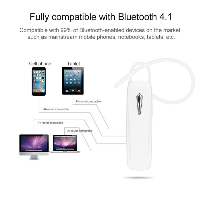 Stereo Bluetooth V4.1 Wireless Hands Free Earphone For Samsung Black