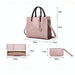 3 In 1 Leather Women Large Tote Bags Shoulder Messenger Bag