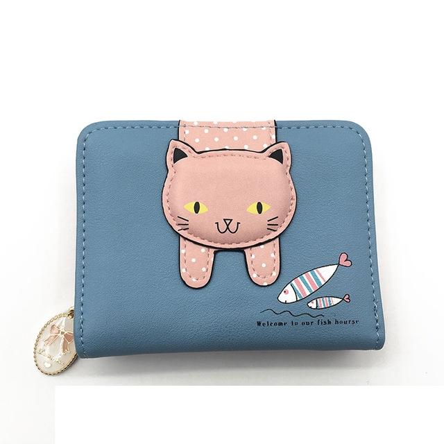 Adorable Cat Zip Wallet For Women