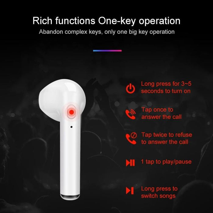 I7S Binaural Wireless Bluetooth Tws Earphone With Charging Bin Plating