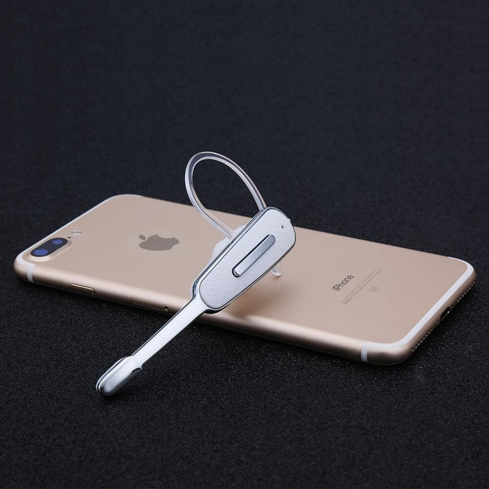 Wireless Bluetooth With Microphone Handsfree Stereo Ear Hook Earphone For Iphone Mobile Phone Black Silver