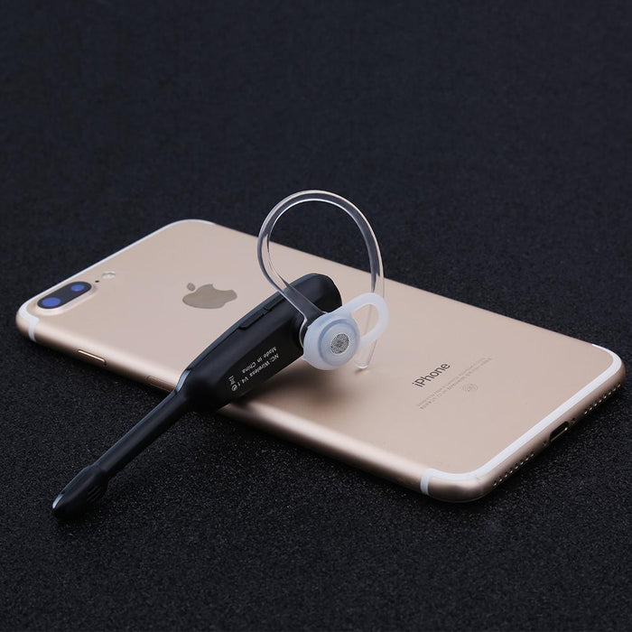 Wireless Bluetooth With Microphone Handsfree Stereo Ear Hook Earphone For Iphone Mobile Phone Black Silver