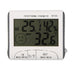 Digital Thermometer Hygrometer with External Sensor - White