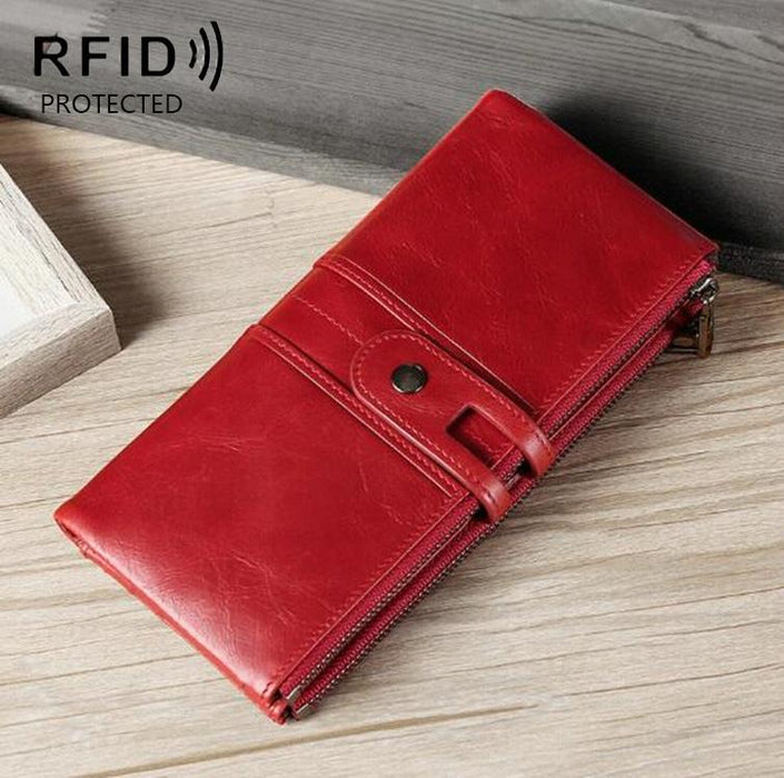 Secure Leather Wallet with Card Slots - Anti-theft
