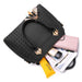 Women Tassel Leather Embroidery Crossbody Shoulder Bag