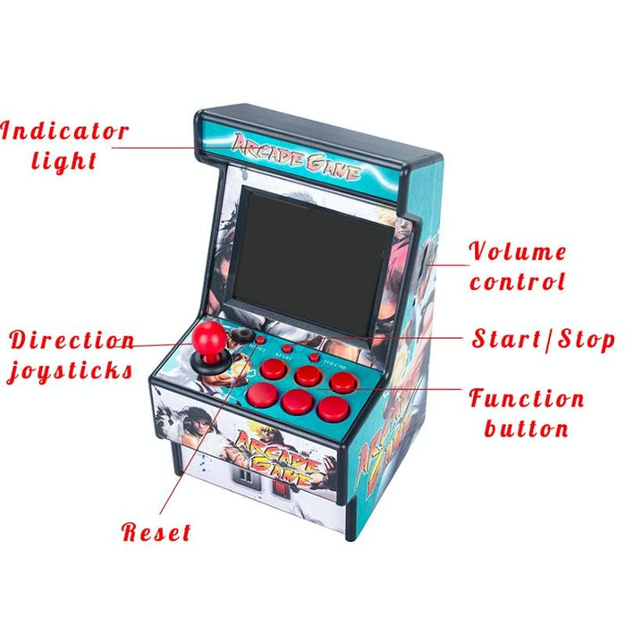 Retro Mini Arcade Handheld Game Console 16-Bit Built-In 156 Games Arcade 2 #