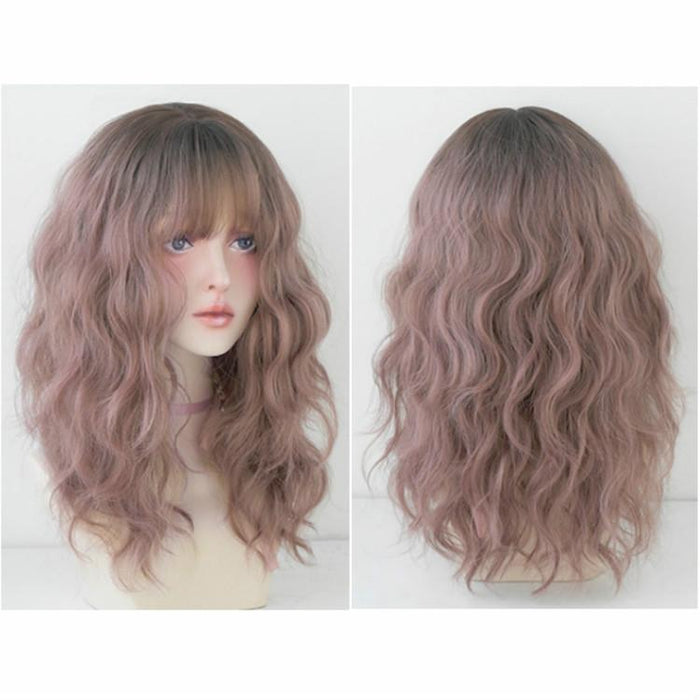 54Cm Wool Long Hair Wig Bangs