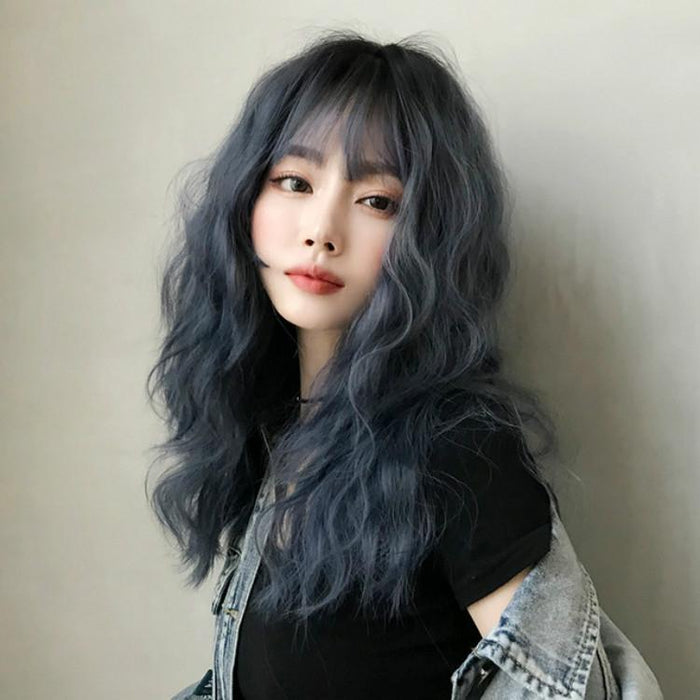 54Cm Wool Long Hair Wig Bangs