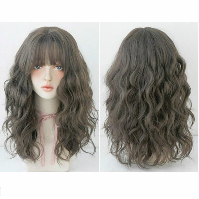 54Cm Cold Wool Long Hair Wig For Women