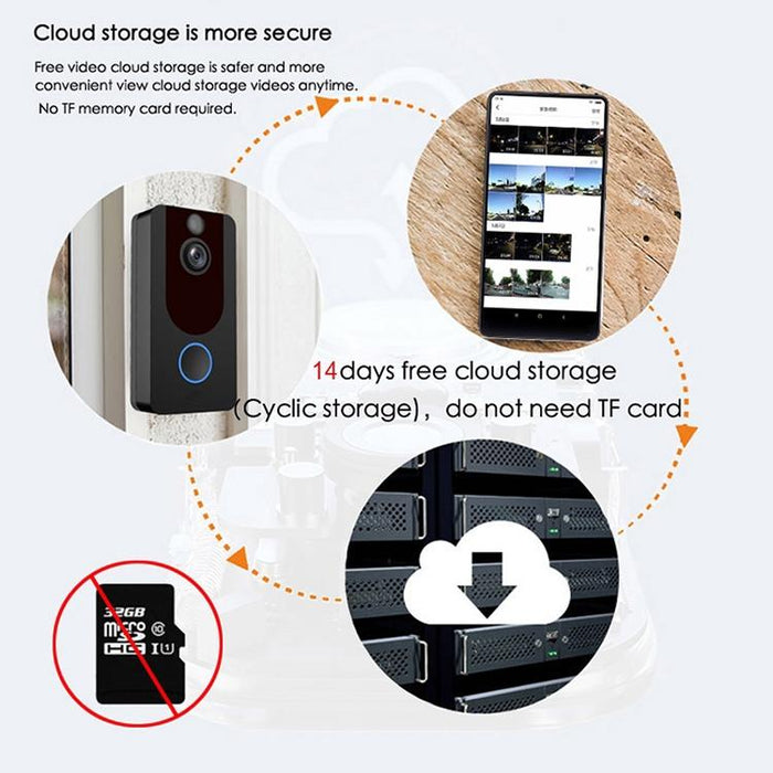 Standard Edition 1080P Full Hd Weather Resistant Wifi Security Home Monitor Intercom Smart Phone Video Doorbell Without Dingdong Machine