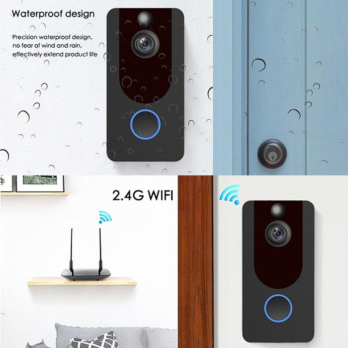 Standard Edition 1080P Full Hd Weather Resistant Wifi Security Home Monitor Intercom Smart Phone Video Doorbell Without Dingdong Machine