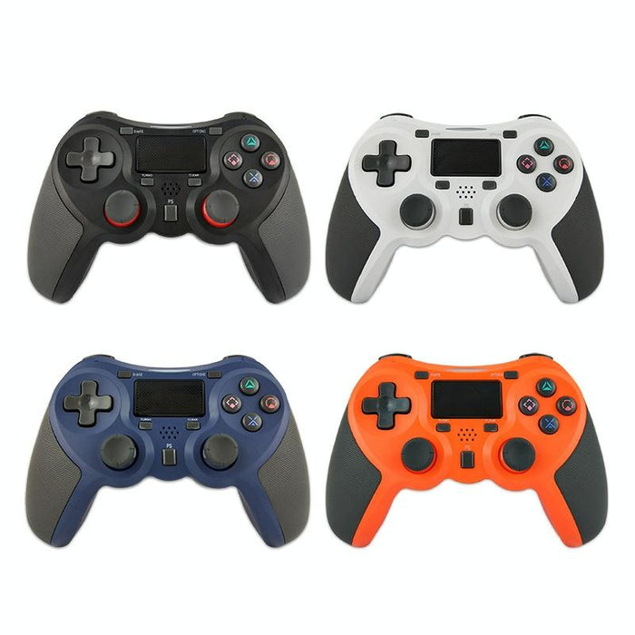 Rubberized Wireless Game Controller Bluetooth Handle For Ps4 Host