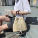 Straw Handbag Shoulder Messenger Bamboo Bucket Bag