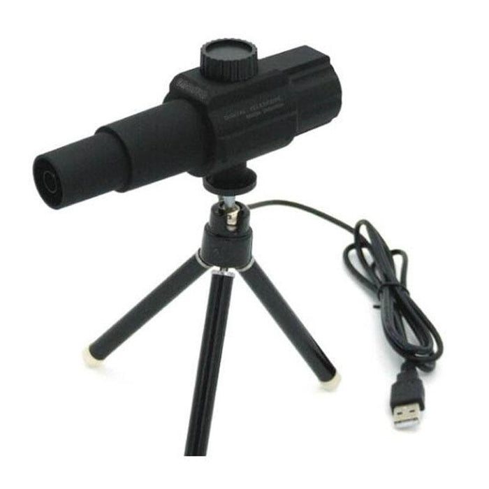 Smart Digital Telescope Usb Microscope Video Camera Playback Function Live Streaming Black