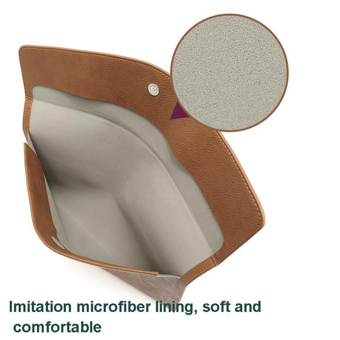 14 Laptop Sleeve & Power Bag - Litchi Pattern Pu Leather