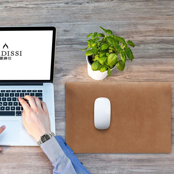 14 Laptop Sleeve & Power Bag - Litchi Pattern Pu Leather