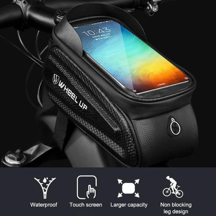Mountain Bike Front Beam Bag With Phone Holder