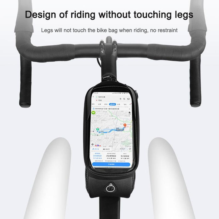 Mountain Bike Front Beam Bag With Phone Holder
