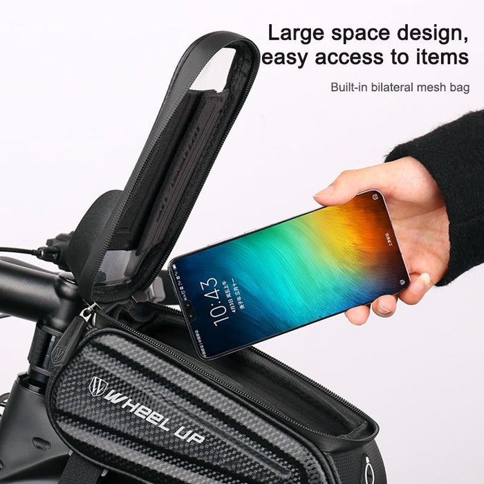 Mountain Bike Front Beam Bag With Phone Holder