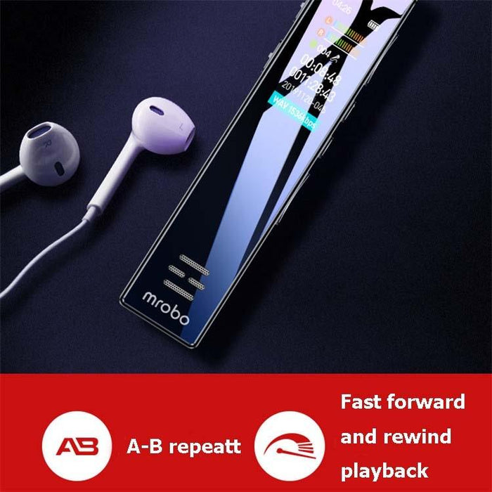 Mrobo A10 Professional Voice Recorder Hd Noise Reduction Student Mp3 Colour Screen Player Capacity 8Gb