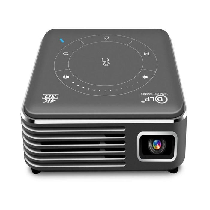 P11 854X480 Dlp Mini Smart Projector With Infrared Remote Control Android 9.0 2Gb + 16Gb Supports 2.4G/5G Wifi Bluetooth Tf Card Silver Gray