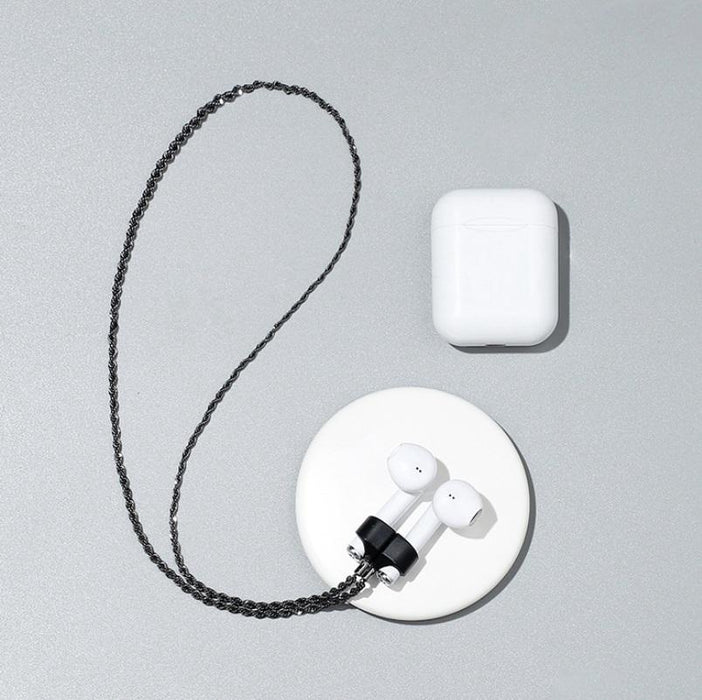 Wireless Headset Anti-Lost Chain Strong Magnetic Sleeve Titanium Steel Stainless Steel Colour Retention Necklace