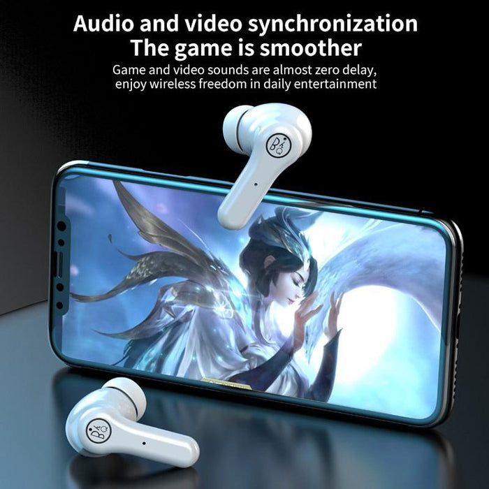 Anc Business Sports Tws Stereo Dual Ears Bluetooth V5.0 & Edr Earphone With Charging Box White