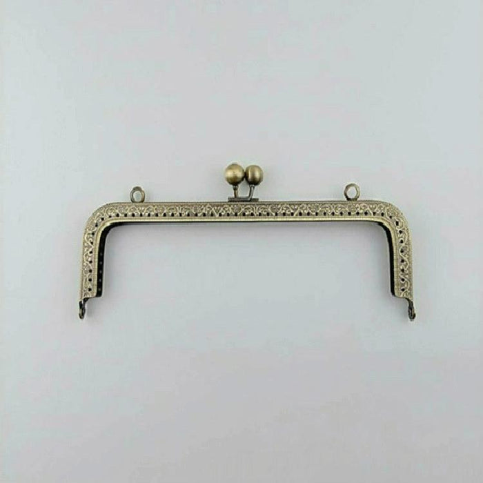 Square Embossed Wallet Handbag Metal Handle Size 15Cm