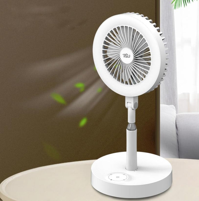 Home Fan Lamp Desktop Telescopic Floor Multi-Function Rechargeable Fill Light Bracket