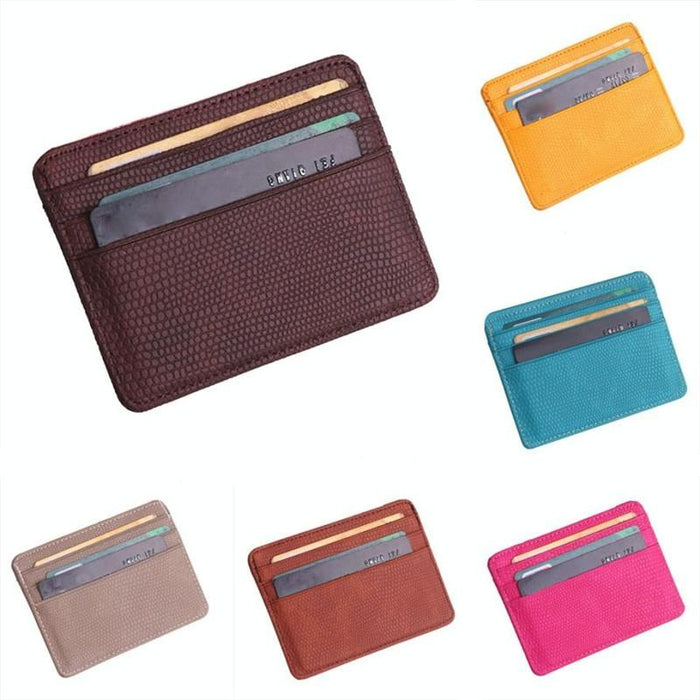 Lizard Pattern Pu Leather Card Holder Compact Bank Card Set