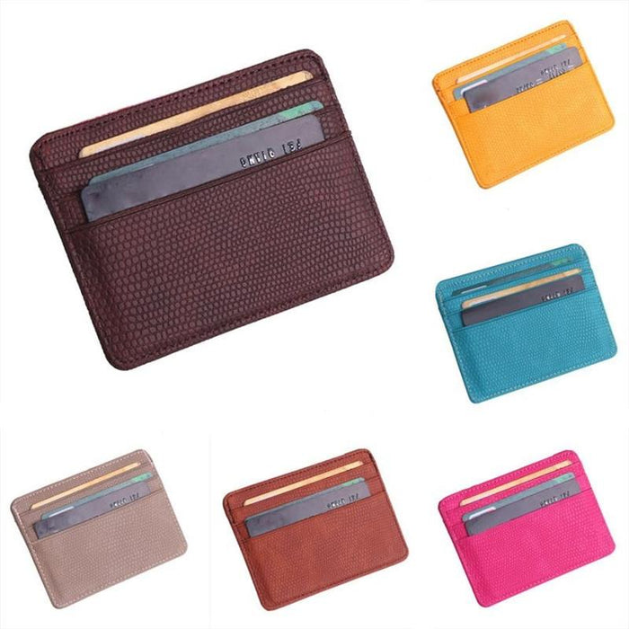 Lizard Pattern Pu Leather Card Holder Compact Bank Card Set