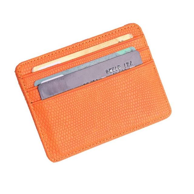 Lizard Pattern Pu Leather Card Holder Compact Bank Card Set