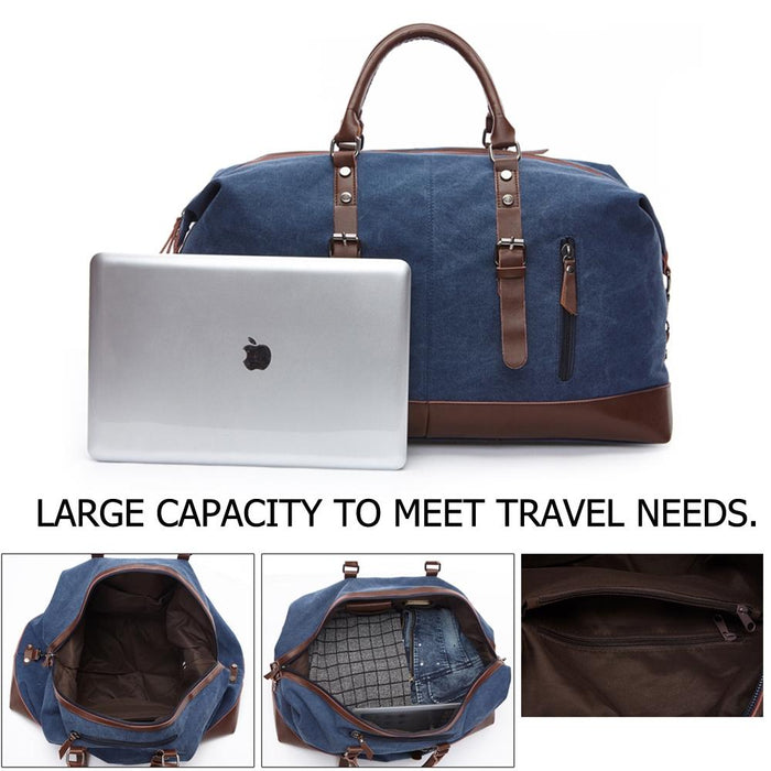 Men Leather Duffel Bag for Carry-on Travel