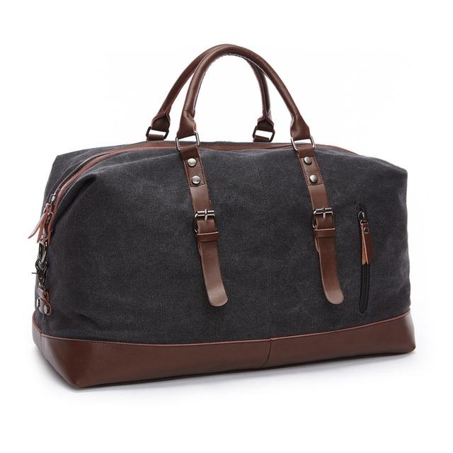 Men Leather Duffel Bag for Carry-on Travel