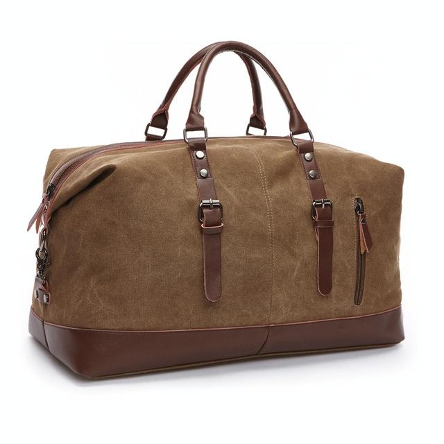 Men Leather Duffel Bag for Carry-on Travel