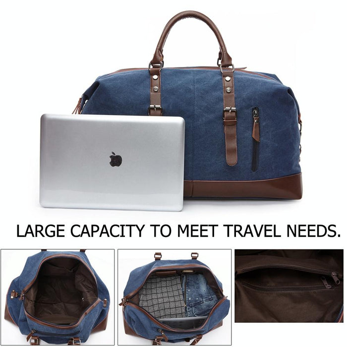 Men Leather Duffel Bag for Carry-on Travel
