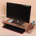 Elevated Wood Computer Monitor Stand Riser Laptop Shelf