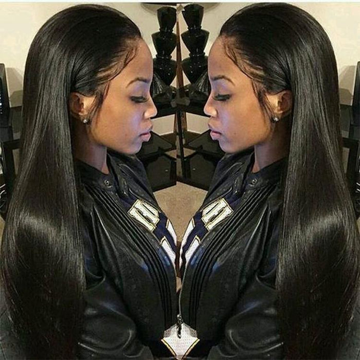 14 Straight Lace Front Human Hair Wig Style 1