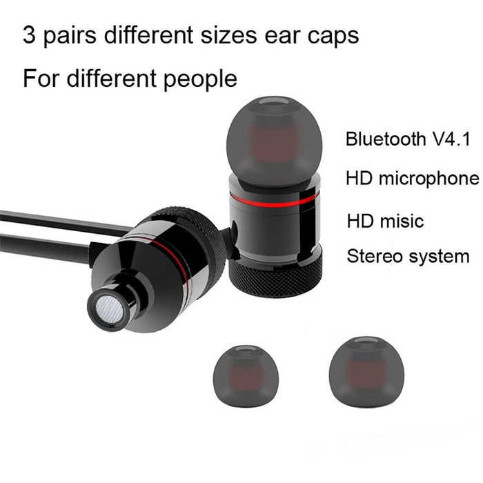 Moreblue S07 Wireless Bluetooth Metal Magnetic Stereo Bass Earphones Cordless Sport Earbuds With Microphone