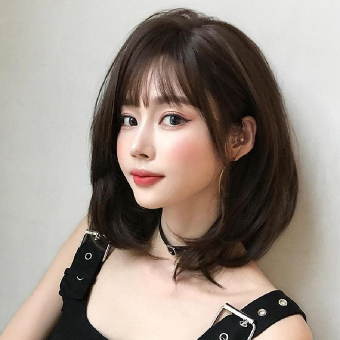 40Cm Cold Short Hair Wig Bangs For Round Face