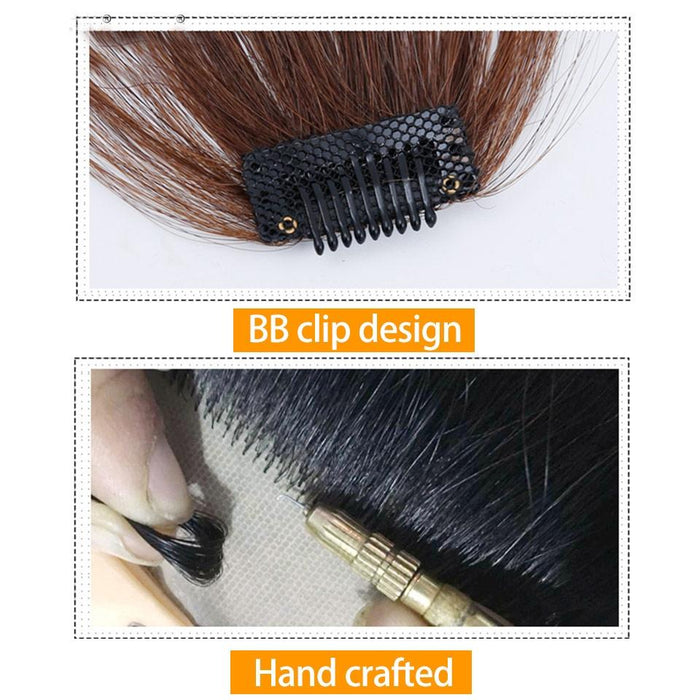 Synthetic Clip On Bangs Hairpiece