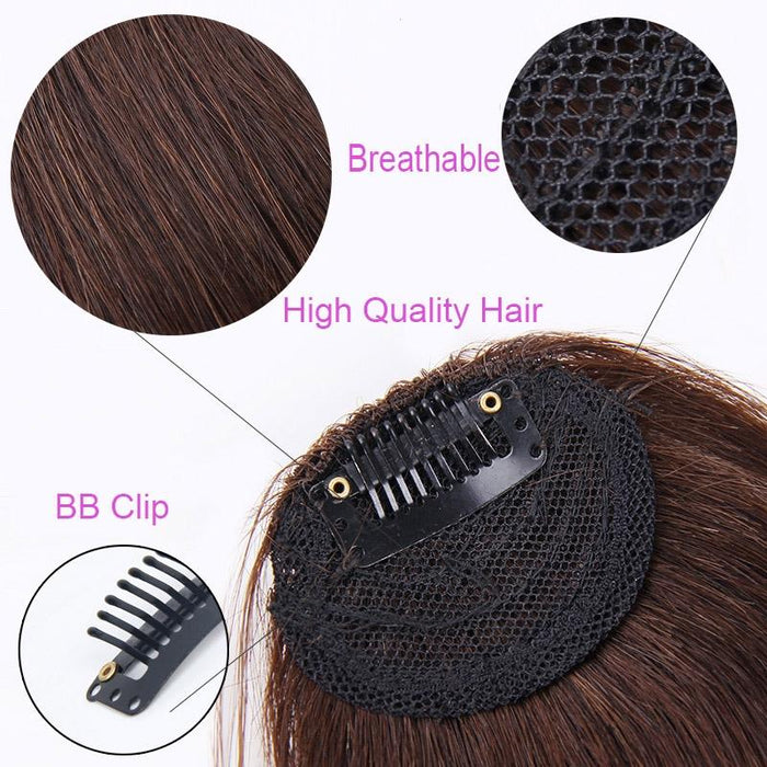 Synthetic Clip On Bangs Hairpiece