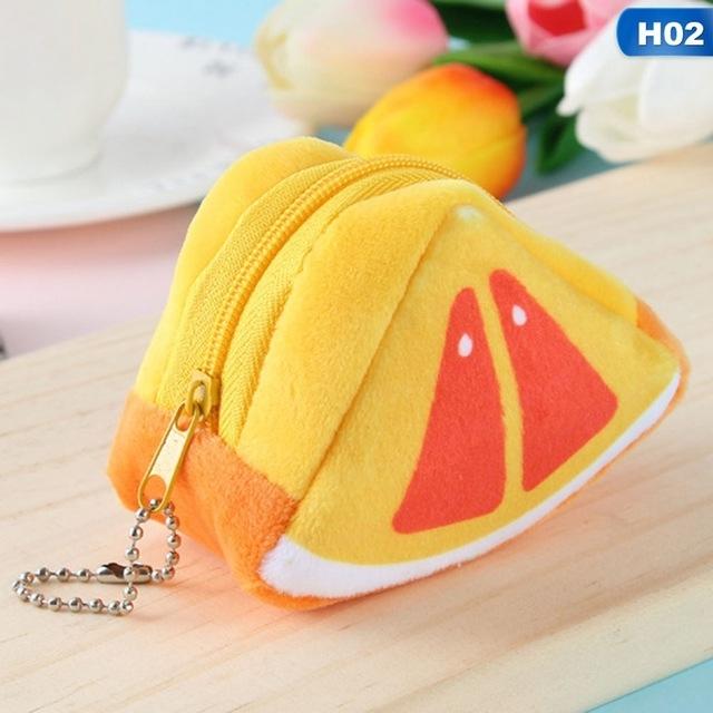 Cute Fruit Wallet Gift Plush Coin Purse Female Bag