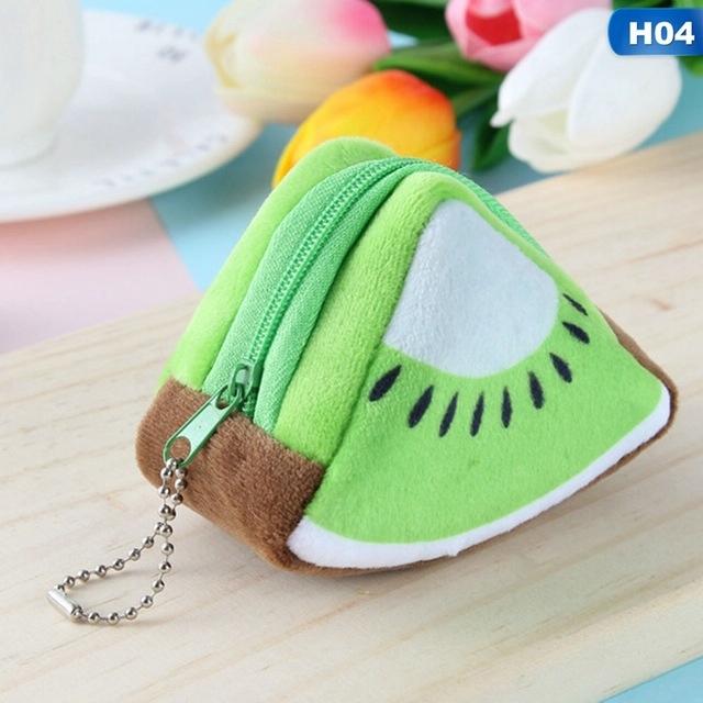 Cute Fruit Wallet Gift Plush Coin Purse Female Bag