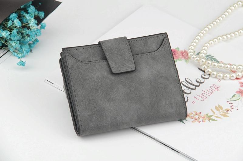 Leather Women Hasp Small Slim Coin Pocket Purse Cards Holders Wallet